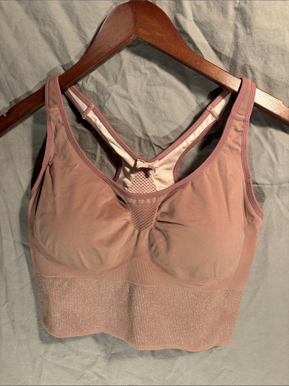 Seamless Longline Racerback Bralette - Dusty Mauve